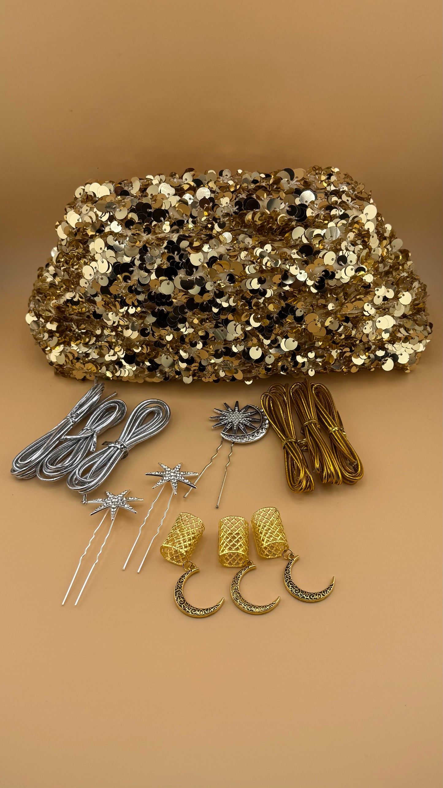 كلاتش ذهبي فاخر - luxury gold clutch